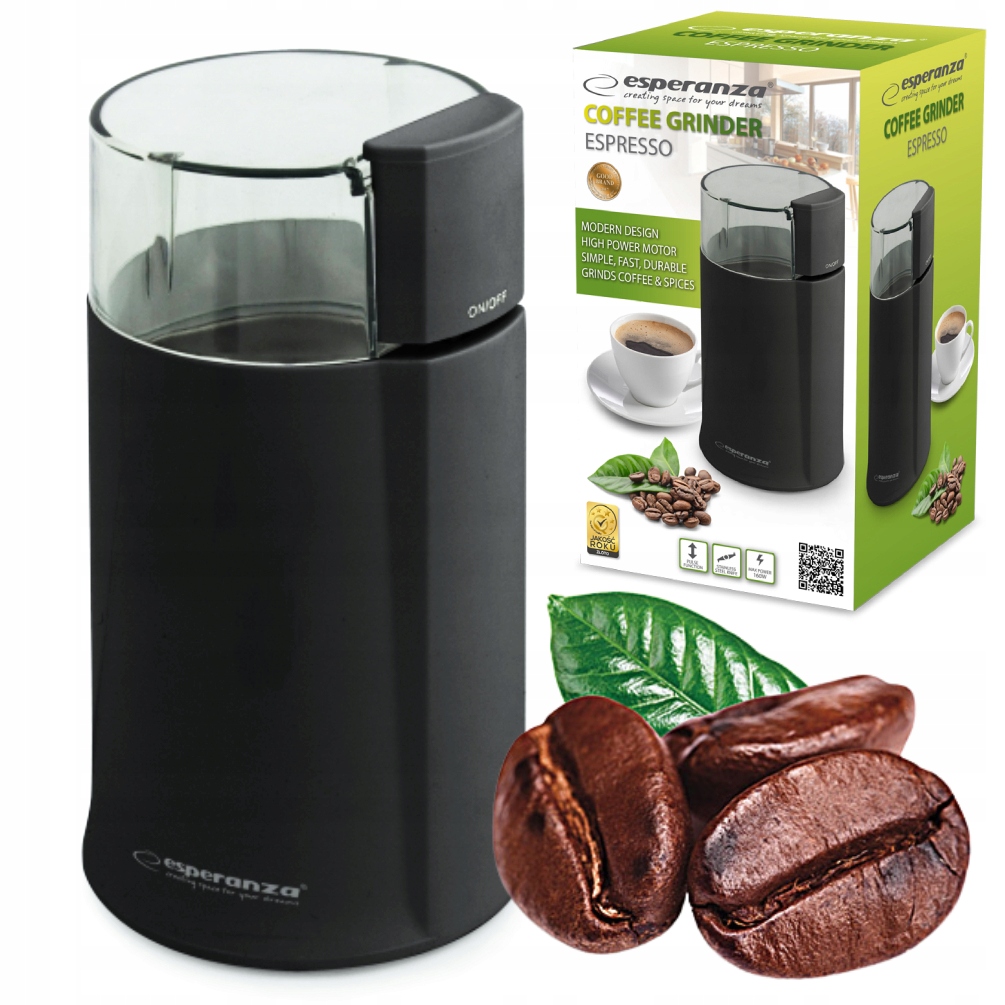 Esperanza Espresso EKC001K 160 W elektrický mlynček, čierny